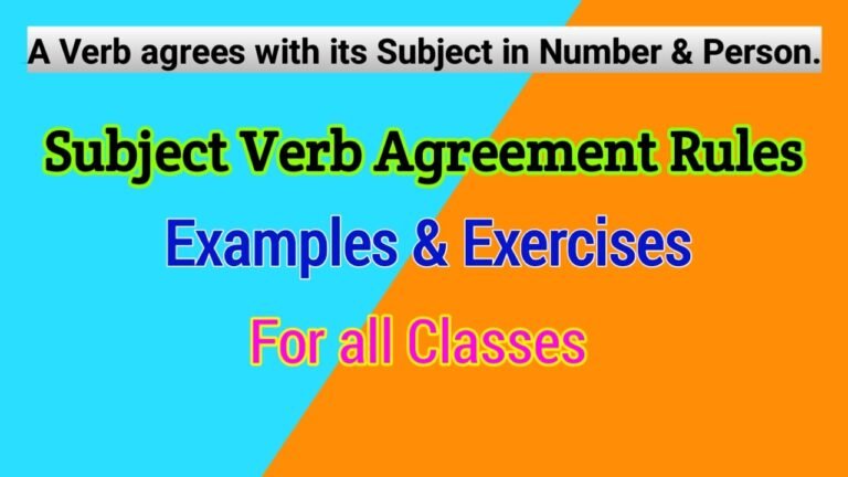 Subject Verb Agreement Class 9 Exercises with Answers (2025)